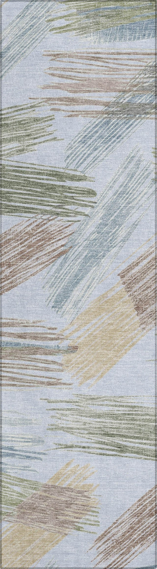 Piper Looms Chantille Stripes ACN1696 Sky Machine Washable Area Rug Runner Main Image