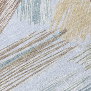 Piper Looms Chantille Stripes ACN1696 Sky Machine Washable Area Rug Swatch Image