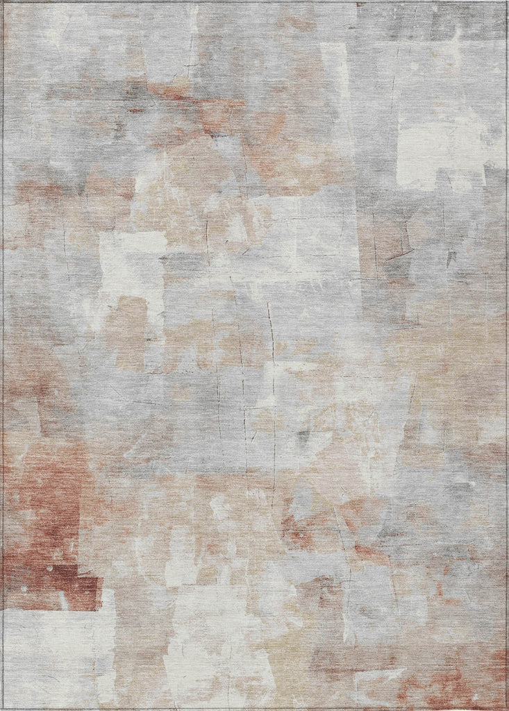 Piper Looms Chantille Blocks ACN1697 Paprika Machine Washable Area Rug main image