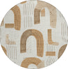 Piper Looms Chantille Geometric ACN1698 Ivory Machine Washable Area Rug Round Main Image