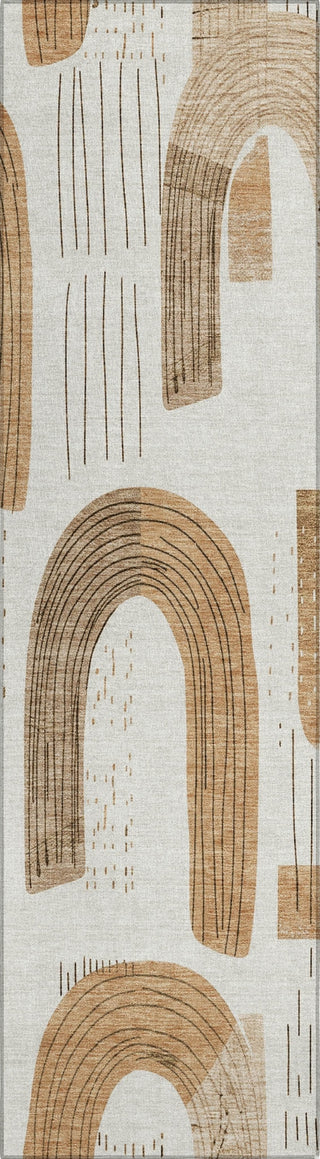 Piper Looms Chantille Geometric ACN1698 Ivory Machine Washable Area Rug Runner Main Image