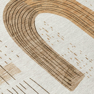 Piper Looms Chantille Geometric ACN1698 Ivory Machine Washable Area Rug Swatch Image