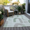 Piper Looms Chantille Geometric ACN1698 Mint Machine Washable Area Rug Outdoor Lifestyle Image Feature