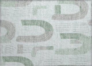 Piper Looms Chantille Geometric ACN1698 Mint Machine Washable Area Rug Scatter Main Image