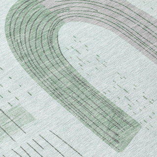 Piper Looms Chantille Geometric ACN1698 Mint Machine Washable Area Rug Swatch Image