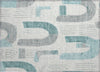 Piper Looms Chantille Geometric ACN1698 Teal Machine Washable Area Rug Scatter Main Image