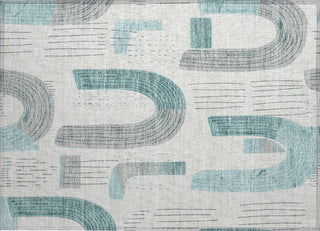 Piper Looms Chantille Geometric ACN1698 Teal Machine Washable Area Rug Scatter Main Image
