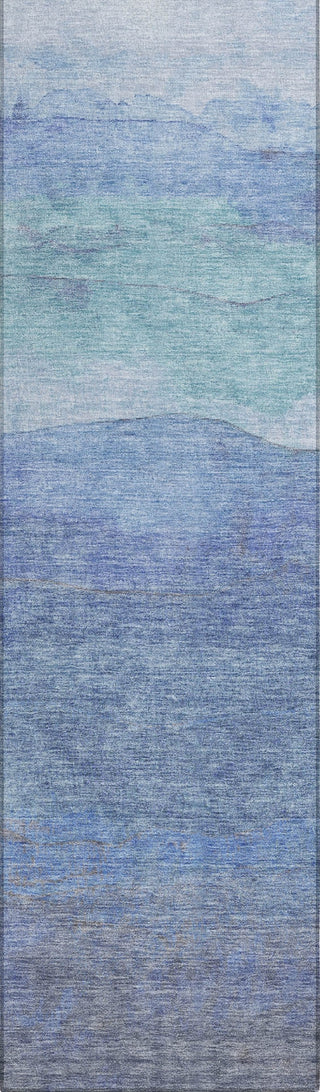 Piper Looms Chantille Stripes ACN1699 Blue Machine Washable Area Rug Runner Main Image