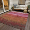 Piper Looms Chantille Stripes ACN1699 Blush Machine Washable Area Rug Outdoor Lifestyle Image Feature