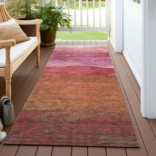 Piper Looms Chantille Stripes ACN1699 Blush Machine Washable Area Rug Runner Outdoor Lifestyle Image Feature