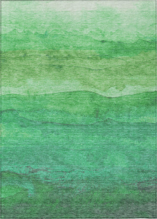 Piper Looms Chantille Stripes ACN1699 Green Machine Washable Area Rug main image