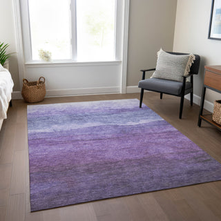 Piper Looms Chantille Stripes ACN1699 Purple Machine Washable Area Rug Lifestyle Image Feature
