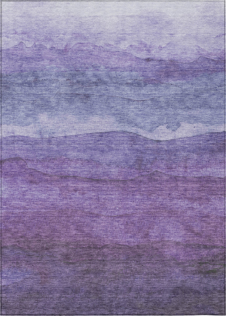 Piper Looms Chantille Stripes ACN1699 Purple Machine Washable Area Rug main image