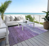 Piper Looms Chantille Stripes ACN1699 Purple Machine Washable Area Rug Outdoor Lifestyle Image Feature