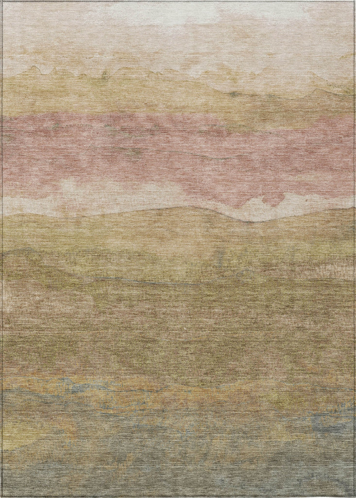 Piper Looms Chantille Stripes ACN1699 Tan Machine Washable Area Rug main image