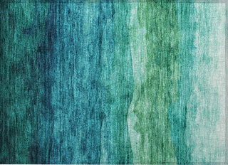 Piper Looms Chantille Stripes ACN1699 Teal Machine Washable Area Rug Scatter Main Image