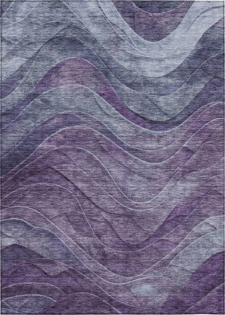 Piper Looms Chantille Swirls ACN1700 Purple Machine Washable Area Rug main image