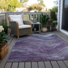 Piper Looms Chantille Swirls ACN1700 Purple Machine Washable Area Rug Outdoor Lifestyle Image Feature