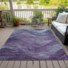 Piper Looms Chantille Swirls ACN1700 Purple Machine Washable Area Rug Outdoor Lifestyle Image Feature