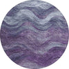 Piper Looms Chantille Swirls ACN1700 Purple Machine Washable Area Rug Round Main Image