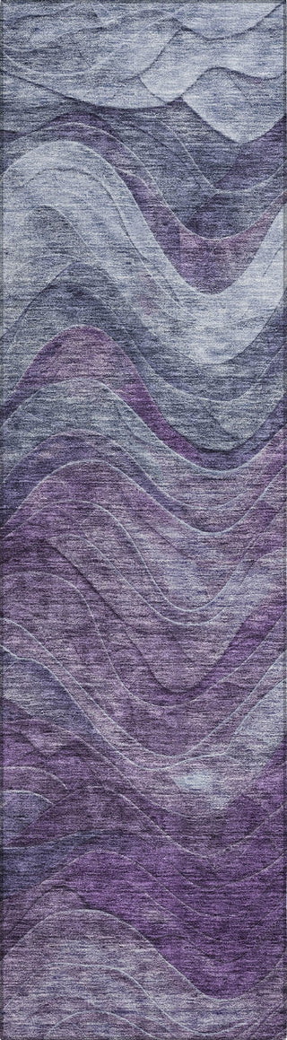 Piper Looms Chantille Swirls ACN1700 Purple Machine Washable Area Rug Runner Main Image