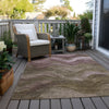 Piper Looms Chantille Swirls ACN1700 Taupe Machine Washable Area Rug Outdoor Lifestyle Image Feature