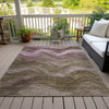 Piper Looms Chantille Swirls ACN1700 Taupe Machine Washable Area Rug Outdoor Lifestyle Image Feature