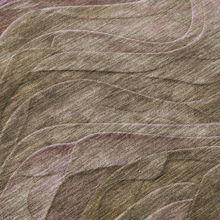 Piper Looms Chantille Swirls ACN1700 Taupe Machine Washable Area Rug Swatch Image