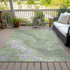 Piper Looms Chantille Abstract ACN1701 Aloe Machine Washable Area Rug Outdoor Lifestyle Image Feature
