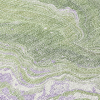 Piper Looms Chantille Abstract ACN1701 Aloe Machine Washable Area Rug Swatch Image