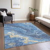 Piper Looms Chantille Abstract ACN1701 Blue Machine Washable Area Rug Lifestyle Image Feature