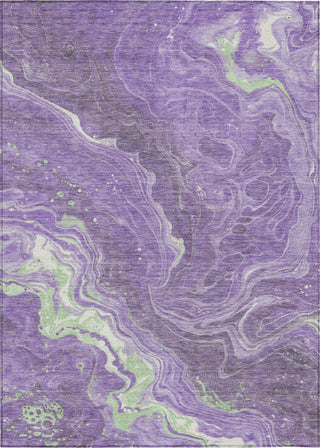 Piper Looms Chantille Abstract ACN1701 Purple Machine Washable Area Rug main image