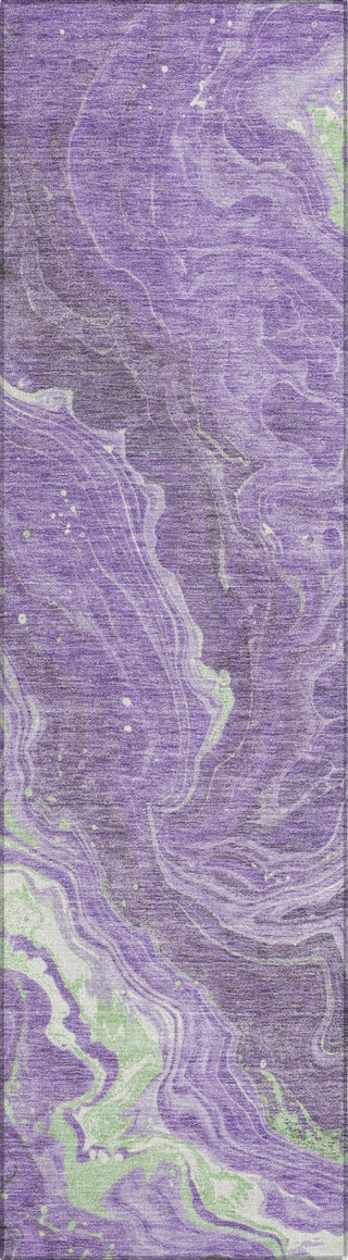 Piper Looms Chantille Abstract ACN1701 Purple Machine Washable Area Rug Runner Main Image