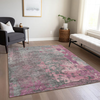 Piper Looms Chantille Abstract ACN1702 Blush Machine Washable Area Rug Lifestyle Image Feature
