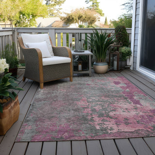 Piper Looms Chantille Abstract ACN1702 Blush Machine Washable Area Rug Outdoor Lifestyle Image Feature