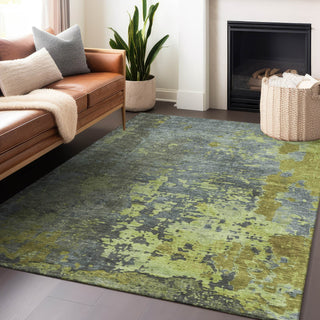 Piper Looms Chantille Abstract ACN1702 Cactus Machine Washable Area Rug Lifestyle Image Feature