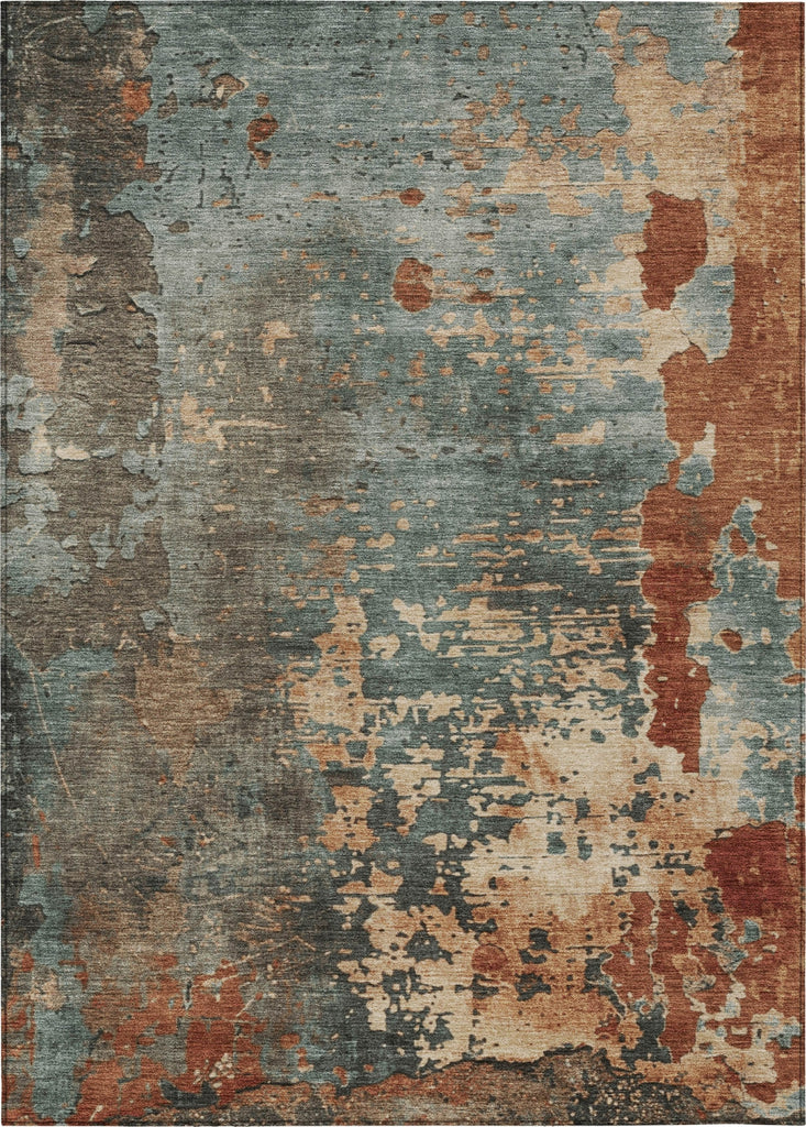 Piper Looms Chantille Abstract ACN1702 Seafoam Machine Washable Area Rug main image