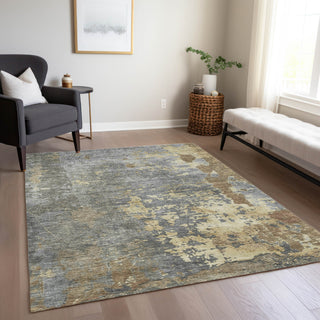 Piper Looms Chantille Abstract ACN1702 Taupe Machine Washable Area Rug Lifestyle Image Feature