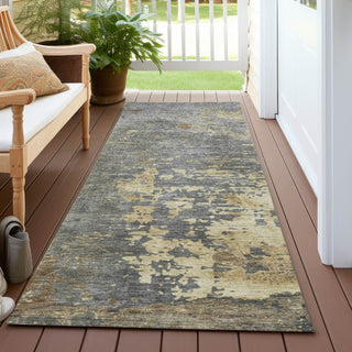Piper Looms Chantille Abstract ACN1702 Taupe Machine Washable Area Rug Runner Outdoor Lifestyle Image Feature