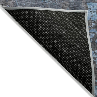 Piper Looms Chantille Abstract ACN1702 Teal Machine Washable Area Rug Backing Image