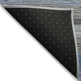 Piper Looms Chantille Stripes ACN1703 Denim Machine Washable Area Rug Backing Image