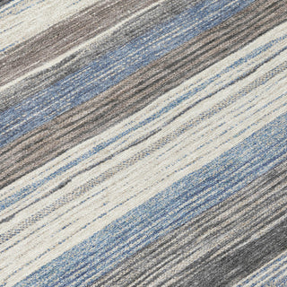 Piper Looms Chantille Stripes ACN1703 Denim Machine Washable Area Rug Swatch Image