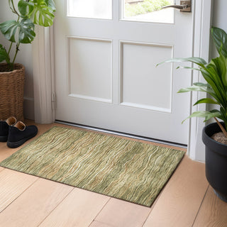 Piper Looms Chantille Stripes ACN1704 Fern Machine Washable Area Rug Scatter Lifestyle Image Feature