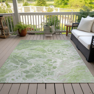 Piper Looms Chantille Abstract ACN1705 Aloe Machine Washable Area Rug Outdoor Lifestyle Image Feature
