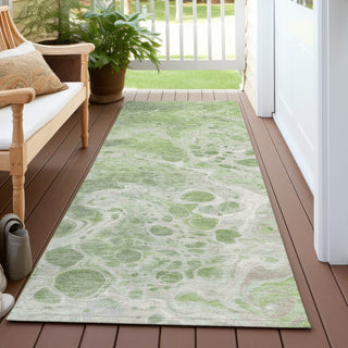 Piper Looms Chantille Abstract ACN1705 Aloe Machine Washable Area Rug Runner Outdoor Lifestyle Image Feature