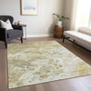 Piper Looms Chantille Abstract ACN1705 Gold Machine Washable Area Rug Lifestyle Image Feature