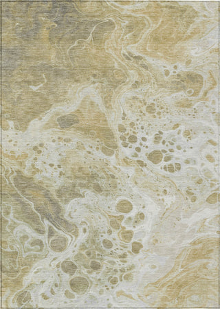 Piper Looms Chantille Abstract ACN1705 Gold Machine Washable Area Rug main image