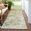 Piper Looms Chantille Abstract ACN1705 Gold Machine Washable Area Rug Runner Outdoor Lifestyle Image Feature
