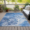 Piper Looms Chantille Abstract ACN1705 Navy Machine Washable Area Rug Outdoor Lifestyle Image Feature