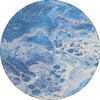 Piper Looms Chantille Abstract ACN1705 Navy Machine Washable Area Rug Round Main Image